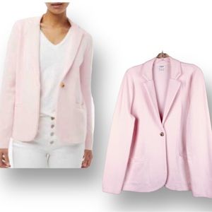 J Crew  Schoolboy 100% Cotton Sweater Blazer Sweet Blush Pink Size L